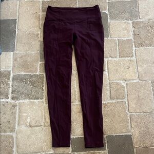 Athleta High-Waisted Deep Plum Leggings